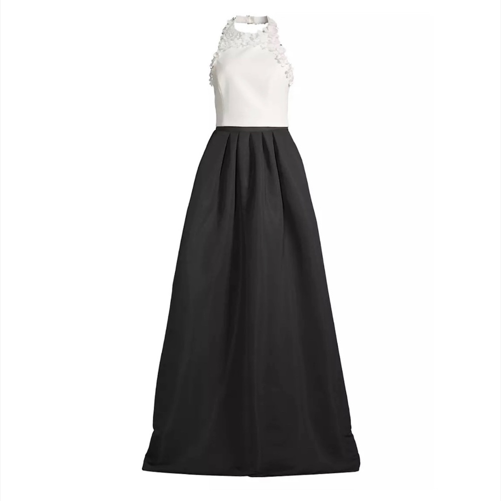 Sachin & Babi Dominique Gown - Ivory/Black - Size 10